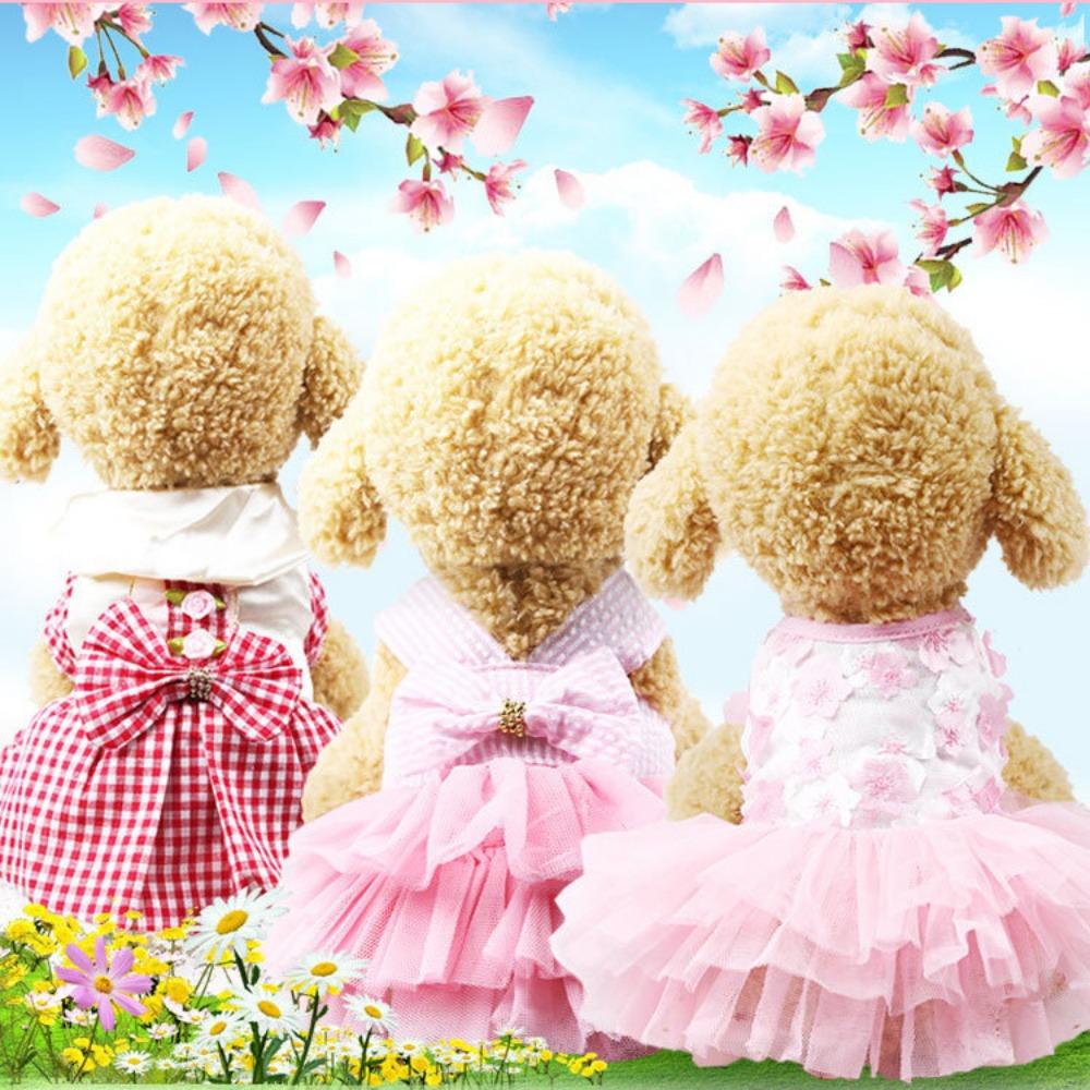 Dog Pet Suspender Skirt Cat Clothes Vest Striped Cat Mesh Dog Supplies Spring Summer Teddy Pomeranian