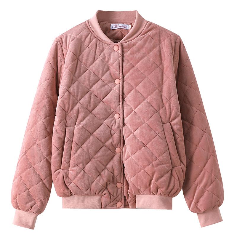 Cotton Jacket, Women, New Autumn and Winter Styles, Fashionable, Gold Velvet, Short Lightweight Jacket, Warm Jacket, Cotton Padded Jacket