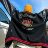 Men's and Women's Trendy American Letter Baseball Jacket, Embroidery Color Block Patchwork, Loose Fit for Autumn and Winter.