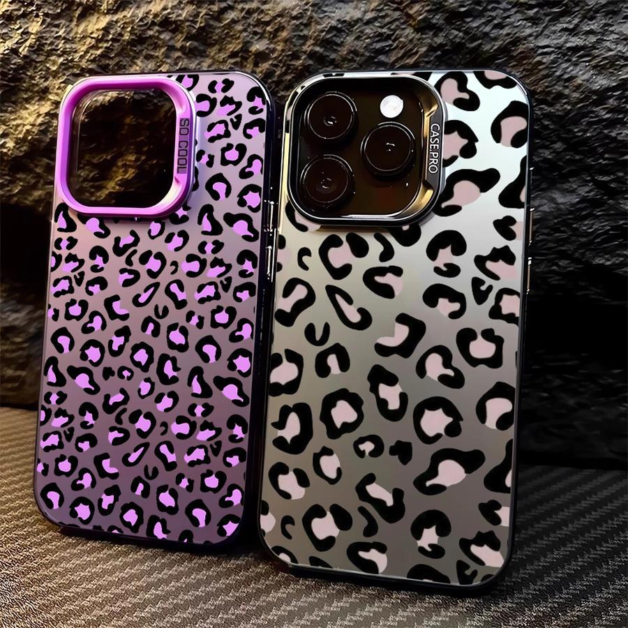 Leopard Print Pattern Six Color Phone Case For iPhone 16 15 14 13 12 11 Pro Max 7 8 Plus XR XS Max Shockproof Matte Back Cover