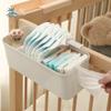 Organizer Box Large Capacity Bedside Storage Rack Adjustable Plastic Bed Hanging Bag Partition Hanging Storage Rack Home