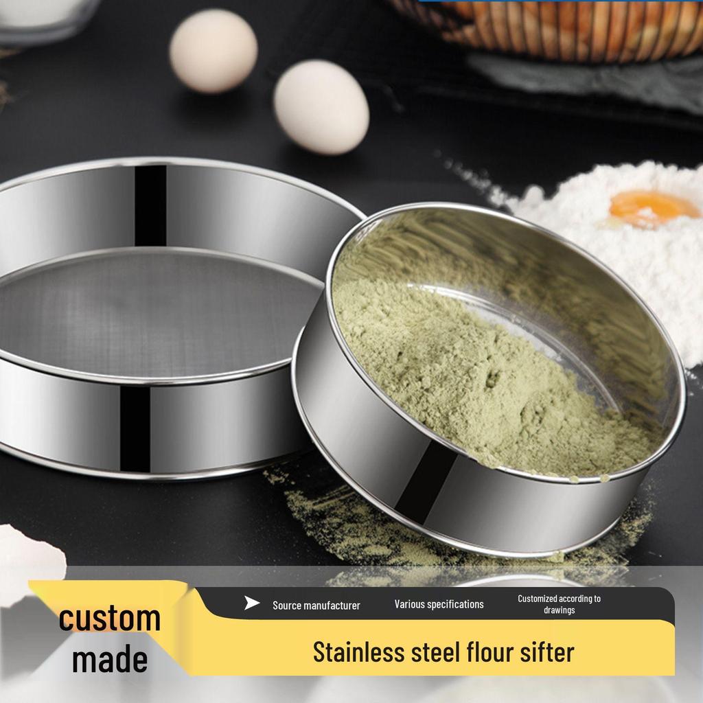 Custom Stainless Steel 60-Mesh Flour Sifter for Baking