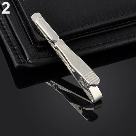 1Pc Men Simple Plain Skinny Necktie Tie Bar Clip Clasp Business Accessory Gift