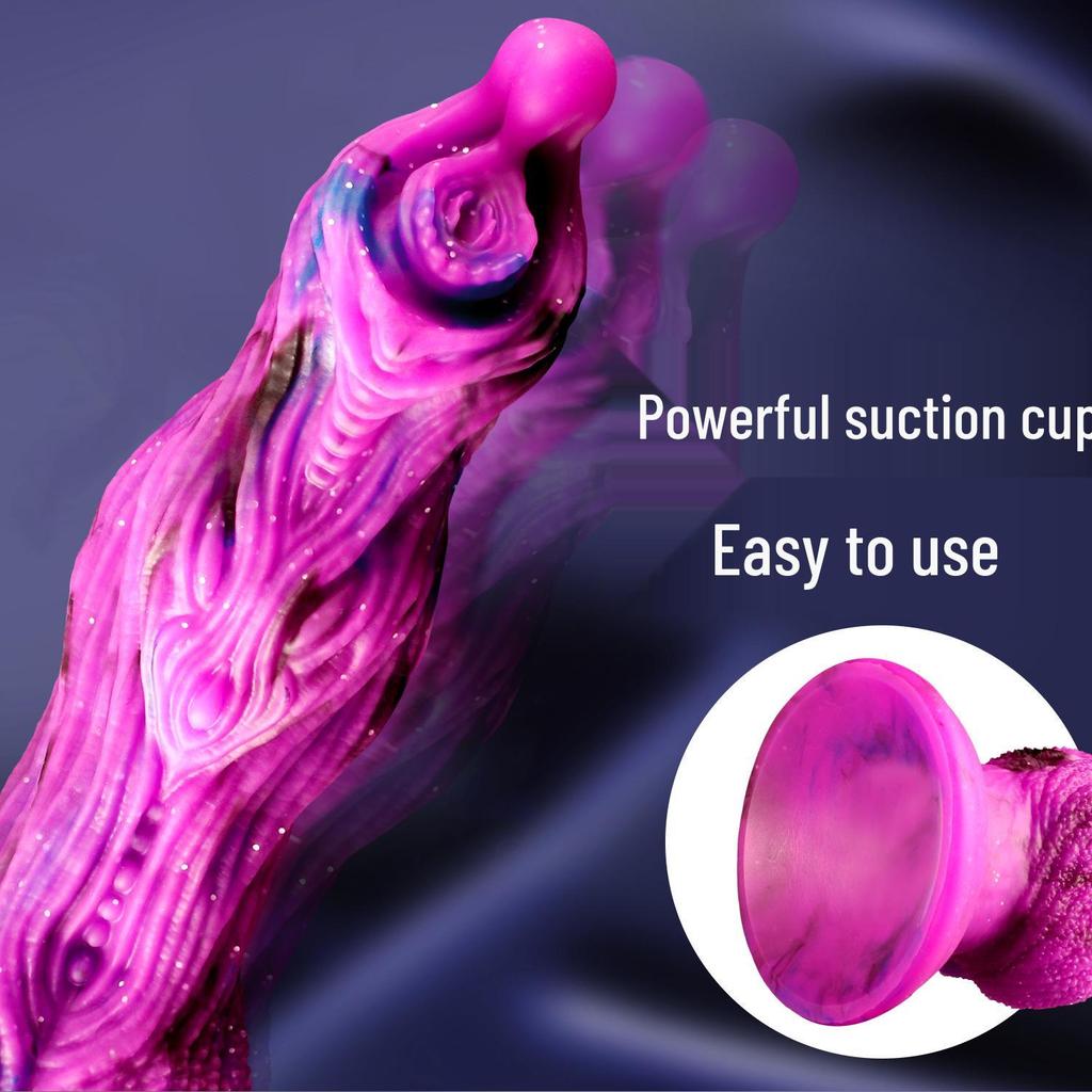 Multicolor Silicone Alien Wolf King Anal Plug - Soft Dog Penis Shaped Female Masturbator
