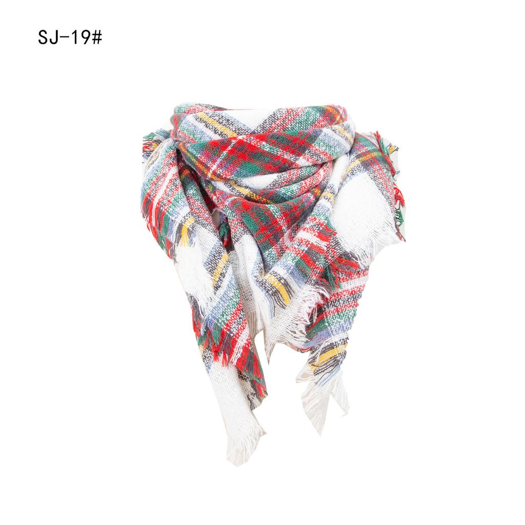 Designe Brand Knitted Spring Winter Women Scarf Plaid Warm Cashmere Scarves Shawls Luxury Neck Bandana Female Pashmina Wrap