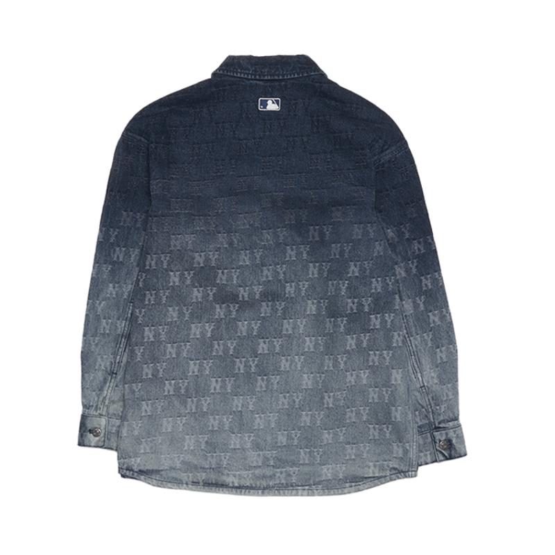 New MLB New York Yankees Denim Jacket Unisex Dark Marine Blue 3ADRM0751-50NYD
