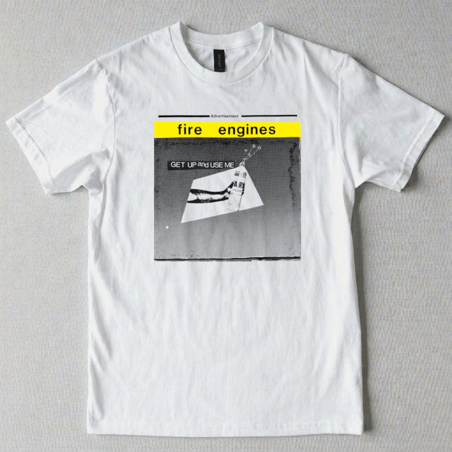 FIRE ENGINES T shirt, 80s Post Punk Tee Indie Band Shirt Vintage Style Alternative Graphic DIY Postcard Records L