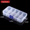 Transparent Rectangular Plastic Box with 10, 15, or 24 Compartments for Storage