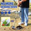 Dog Pooper Scooper,Tray and Spade Set Poop Scooper for Dogs, Adjustable Long Handle Metal Pooper Scooper with Bin for Pet Waste Removal, No Bending