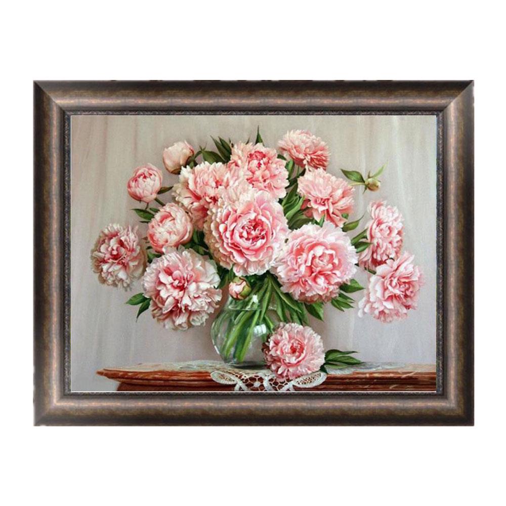 Huacan 5D DIY Diamond Painting Flower Cross Stitch Embroidery Mosaic Home Decoration