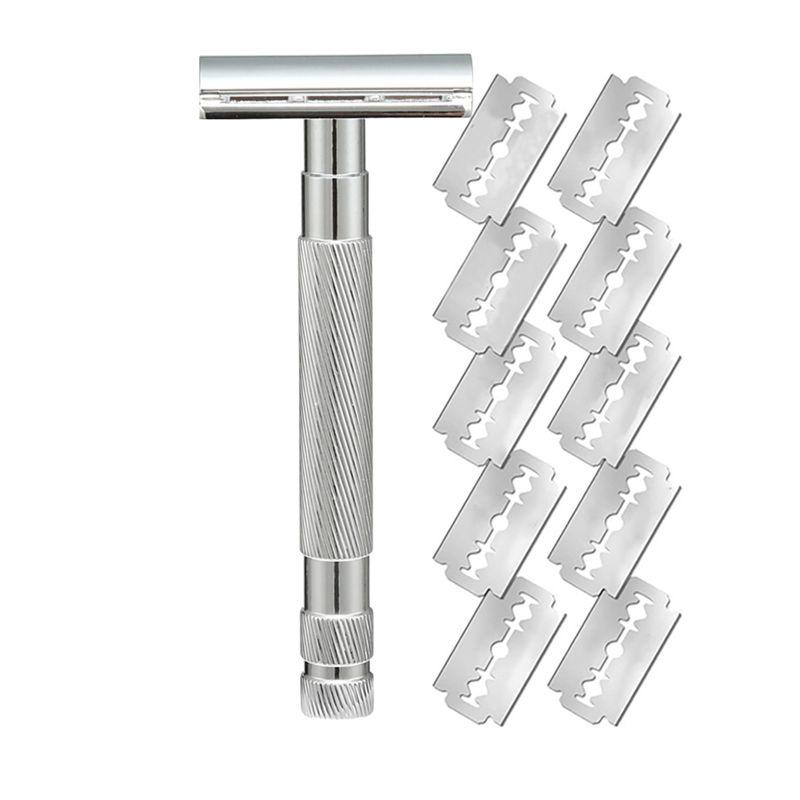 

AEE4-Durable Replaceable Reusable Safety Razors With Stainless Steel Double-Sided Blade