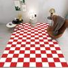 Checkerboard Grid Carpet Cartoon Living Room Bedroom Kitchen Sofa Table Balcony Rug Non-slip Washable Mat Home Ornaments INS