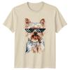 Yorkie Dog Sunglasses Cigar Humor Animals Unisexs TShirt