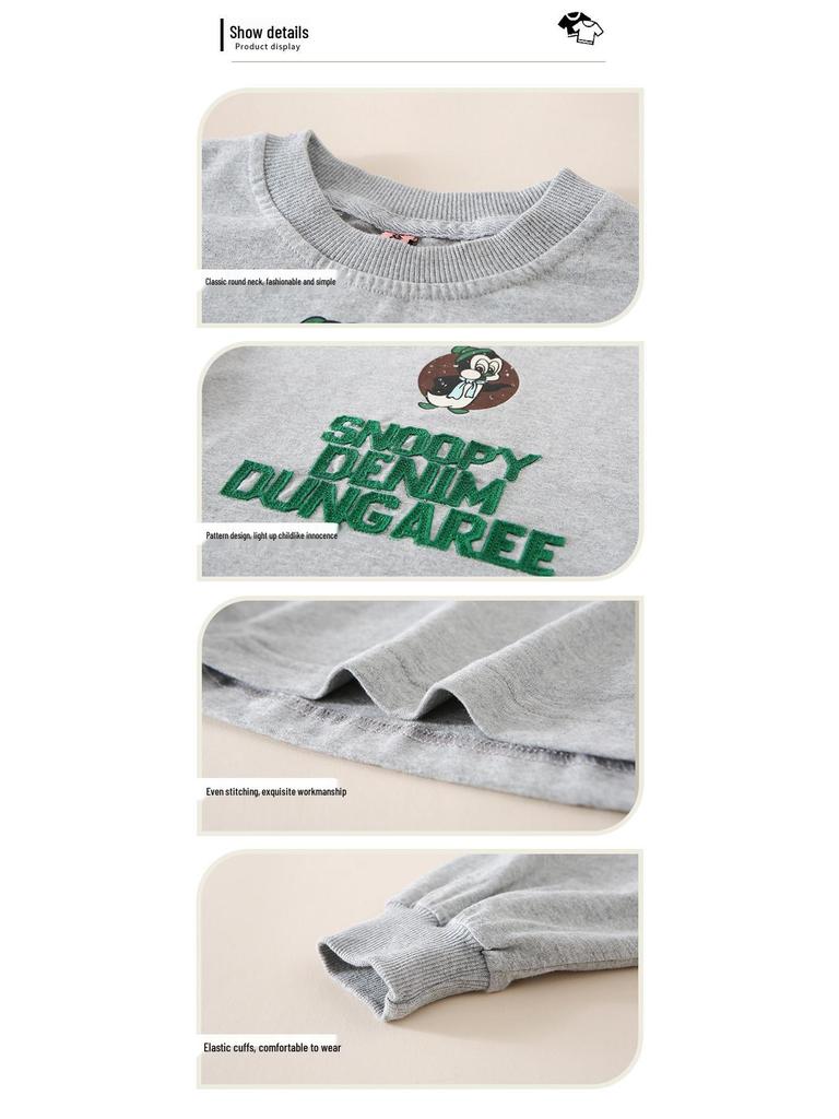 2025 Herbst Kinder Koreanischer Stil Langarm T-Shirt Sweatshirt, Hautfreundliche Basisschicht für Jungen und Mädchen