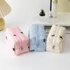 Kosmetiktasche mit Reißverschluss und Schleife, gesteppt, Puffer, süße Damen-Clutch
