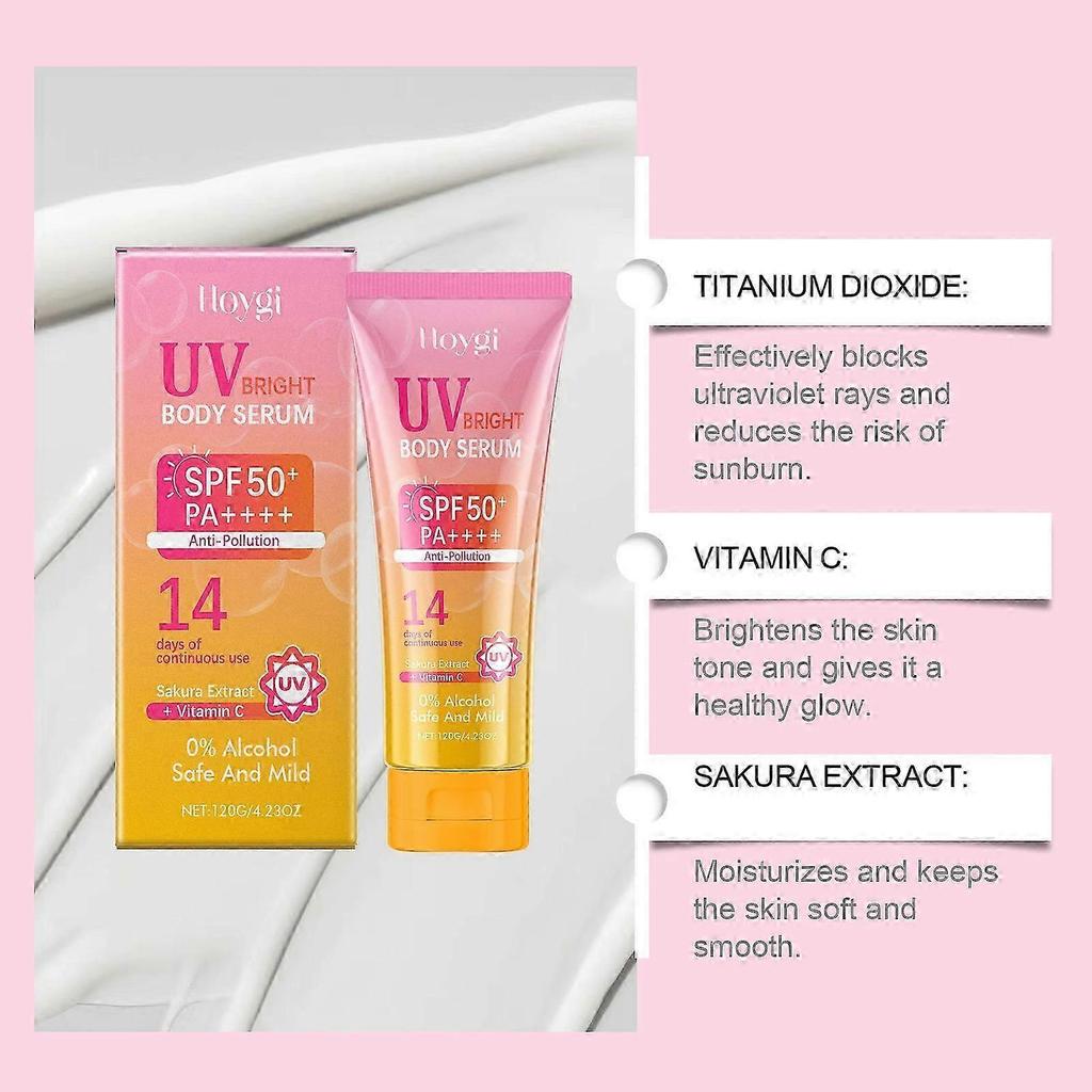 Vitamin C and cherry blossom essence sunscreenSPF 50+,PA++++,Facial moisturizing sunscreen,Face Sunscreen Leaves No Sticky Feeling,Travel Size Sunscre