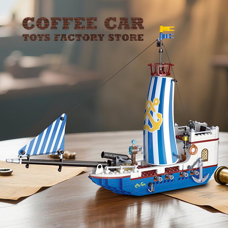Non-Toxic New Pirate Ship Building Blocks Sets Creative Sailing Boat Moc Bricks Model Stem Educational Toys For Kids Children Adult Gifts Diy