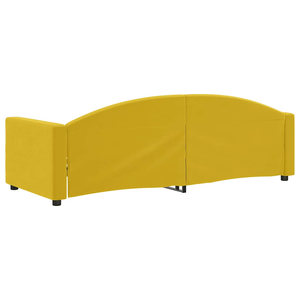 Vidaxl Sofa Z Funkcją Spania, Żółta, 80X200 Cm, Obita Aksamitem