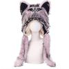 Plush Cat Ears Hat For Winter Warmth With Foldable Design For Punk Style Enthusiasts