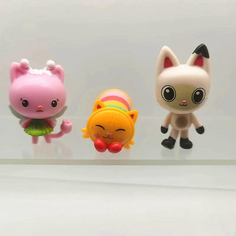 Non-Toxic 13Pcs/Set Pvc Gabby Dollhouse Figure Toy Mercat Animals Smiling Car Cat Hug Gaby Children Dolls Kids Birthday Gifts