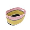 Color-block Cotton Rope Storage Basket for Living Room – Coffee Table Book and Clothes Organizer