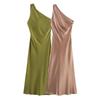 Araltay New Arrival Fashion Style Women's Clothing Fashion All-Match Casual Minimalist Asymmetric Silk Satin Texture Dress
