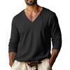 Men's  V-Neck  Leisure  Sports  Long  Sleeves  Upper  Garment