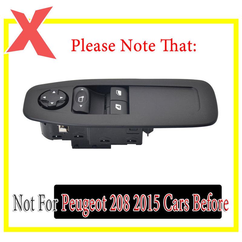Without Folding Power Window Master Control Switch For Peugeot 208 2008 3008 5008 96751127ZD 6751120ZD Car Accessories