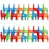 18Pcs/Set Balance Chairs Board Game Mini Stacking Blocks Assembly Family Balancing Training Interactive Educational Toy for Kids