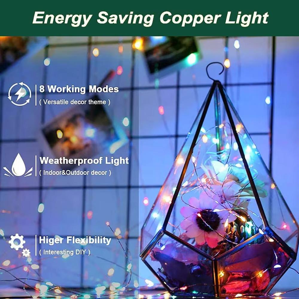 LED Solar Fairy Lights 7/12/22/32M Outdoor Festoon Waterproof Garland String Light For Yard Path Christmas Tree Party Decoration