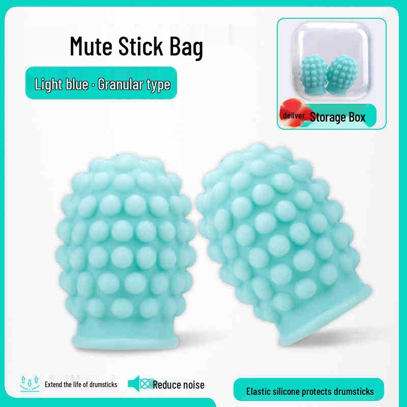 5A Drum Sticks with Silicone Mute Covers for Noise Reduction (2-Pack)