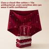 Big Size Lady Spring and Autumn Benming Year Red Pure Cotton 10A Antibacterial Extended Crotch Triangle Briefs