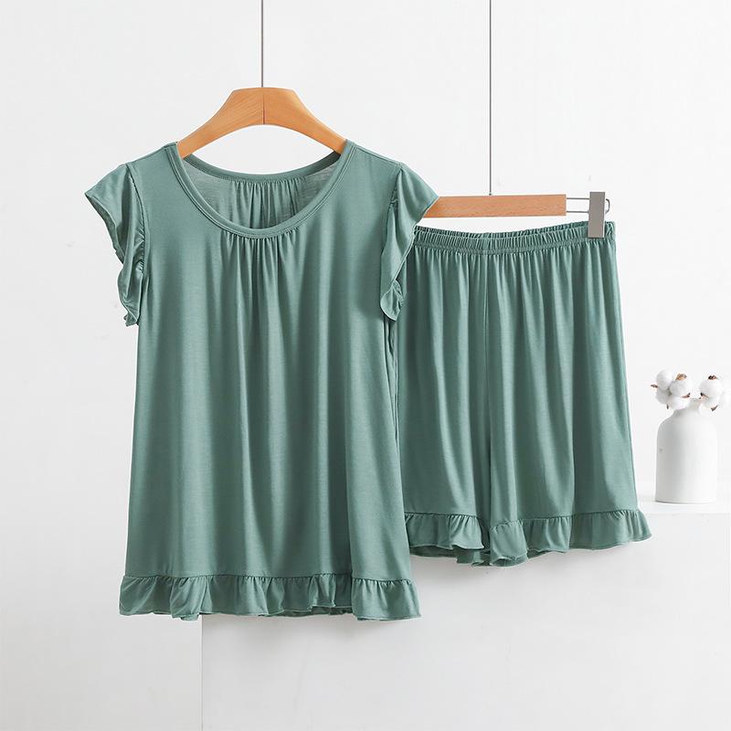 Plus Size Modal Pajamas Women Sleeveless Shorts Suit Summer Sleepwear Pyjamas Femme Nightwear Pijamas Set