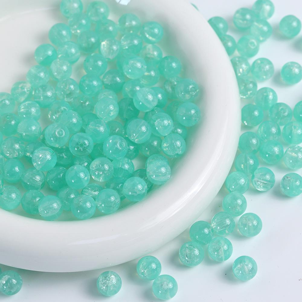 Yori 60 Piecess 10mm Dual Color Glass Loose Beads for Handmade DIY Bracelet Necklace Jewelry Making Supplies Decorative Beads