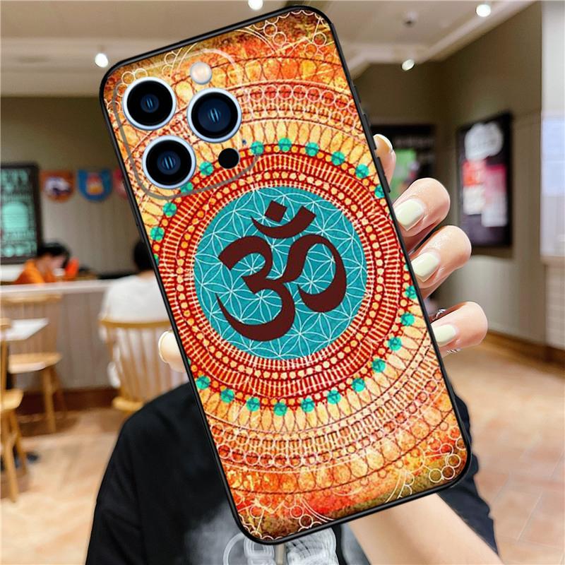 Aum Om Yoga Symbol Case For iPhone 18 17 Pro Max 16 15 14 11 12 13 Mini Plus 16e 17 Air Bumper Cover Accessories