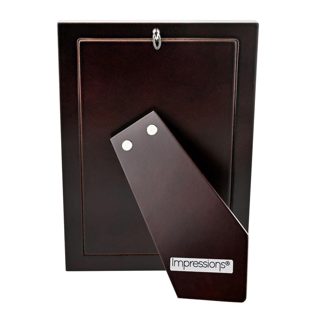 Impressions 999 Silver Narrow Wave Photo Frame 5 X 7 Wood Back Made In Italy