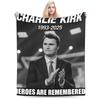 Charlie Kirk Freedom Signature Blanket Multiple Sizes Super Soft and Warm A True Patriot Throw Blankets for Sofa Couch and Bed