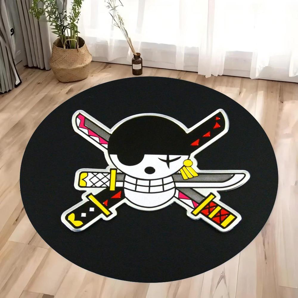 One Piece Anime Home Circular Carpet Living Room Stylish Bedroom Floor Mat Children's Room Carpet for Anime Lovers Decor