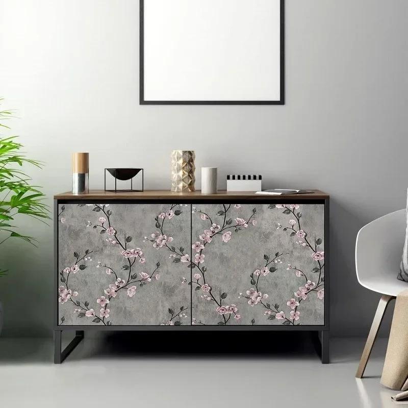 Plum Blossom Self-adhesive Wallpaper, TV Background, Non-woven Fabric Wallpaper, Bedroom Three-dimensional Wall Sticker
