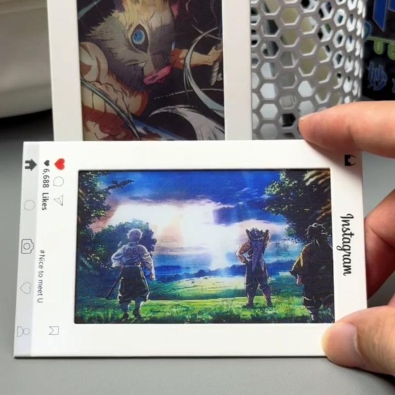 Kreative Karten Tanjirou Anime Actionfigur Cartoon Grating Card Niedliche Spielzeuge Kinder Geburtstagsgeschenk Anime Merchandise