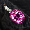Natürlicher oval geschliffener rosa Rubin Anhänger 925 Sterlingsilber 29 ct Edelstein ZERTIFIZIERT my.pd-21-k