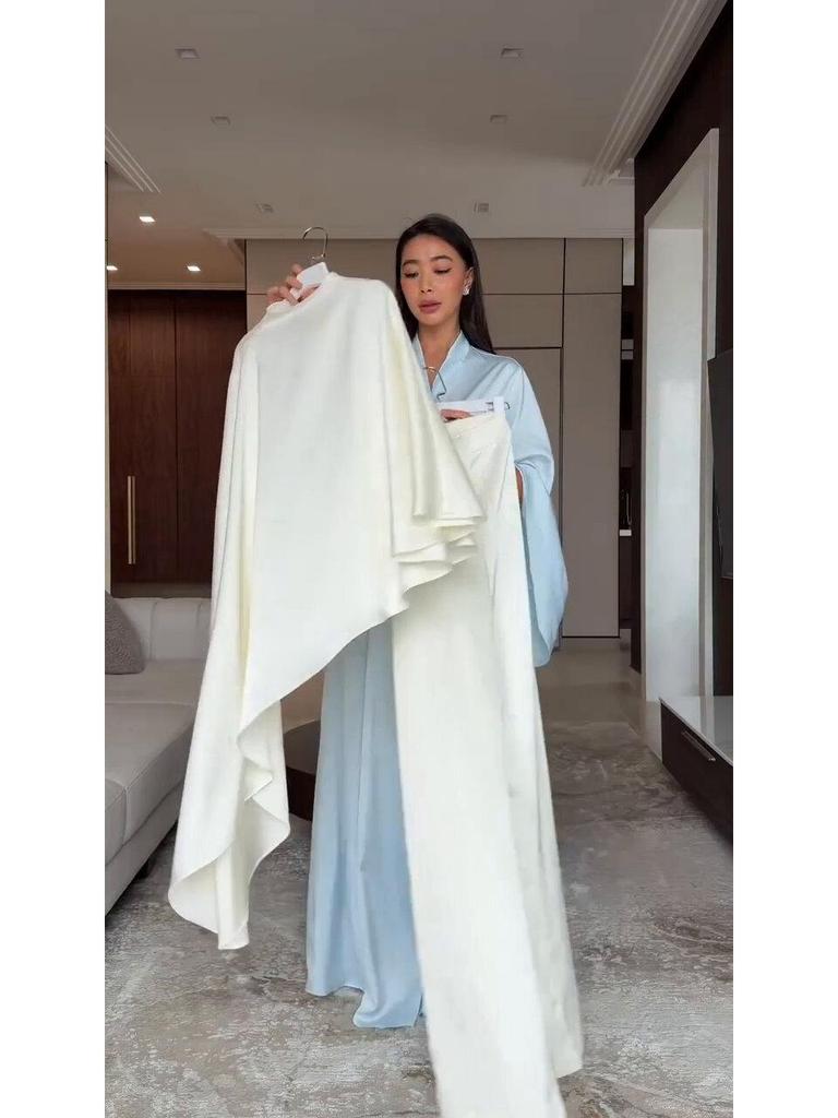 2026 Spring White Wide-Leg Pants Suit: Casual Two-Piece with Irregular Design