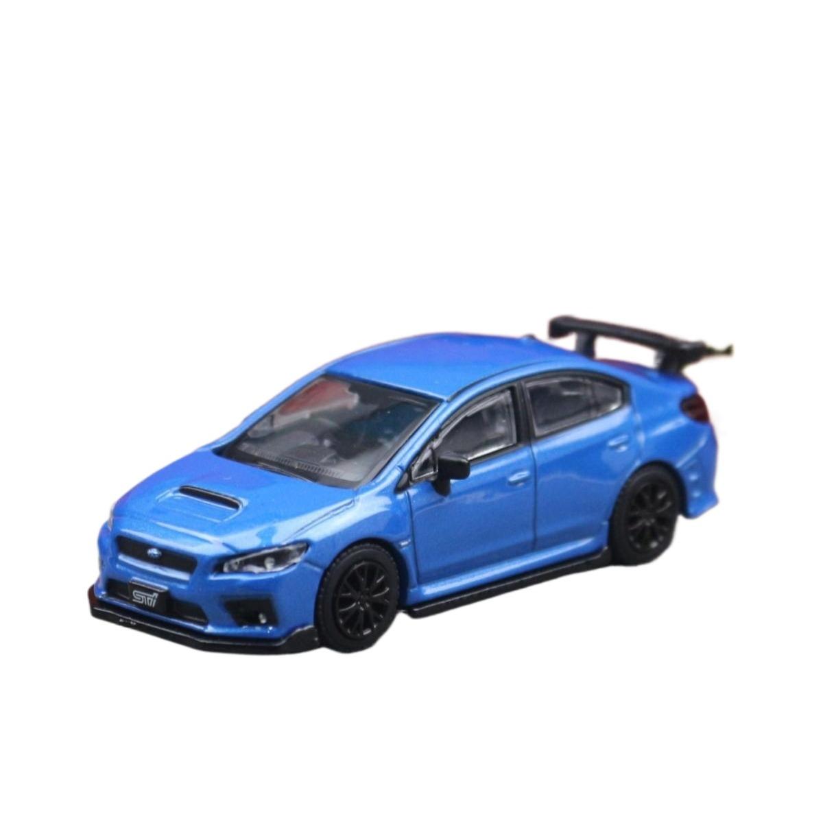 

1/64 Subaru STI WRX Super Racing Toy Car JKM JDM Миниатюрная модель литого под давлением автомобиля из металлического сплава Бесплатные колеса Коллекция Подарков синий