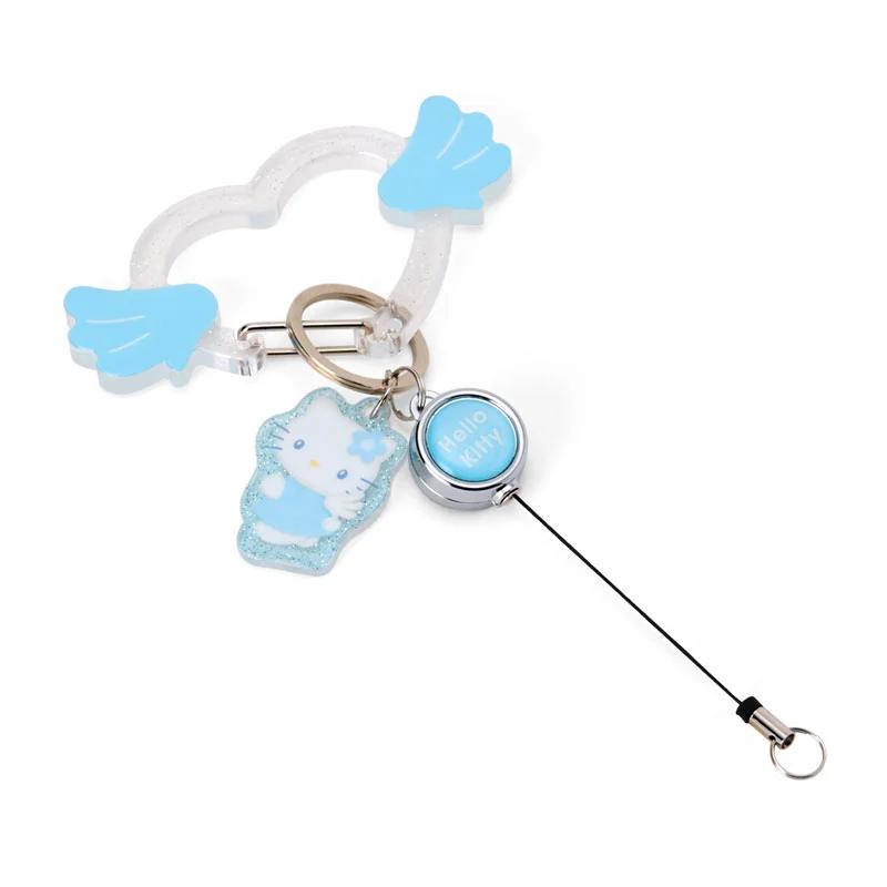 Sanrio Hello Kitty Acrylic Carabiner with Reel Blue (Sparkling Angel) NEW