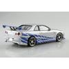 Aoshima Bunka Kyozai (AOSHIMA) Movie Mecha No. WS-02 1/24 Scale Fast & Furious R34 Skyline GT-R Plastic Model