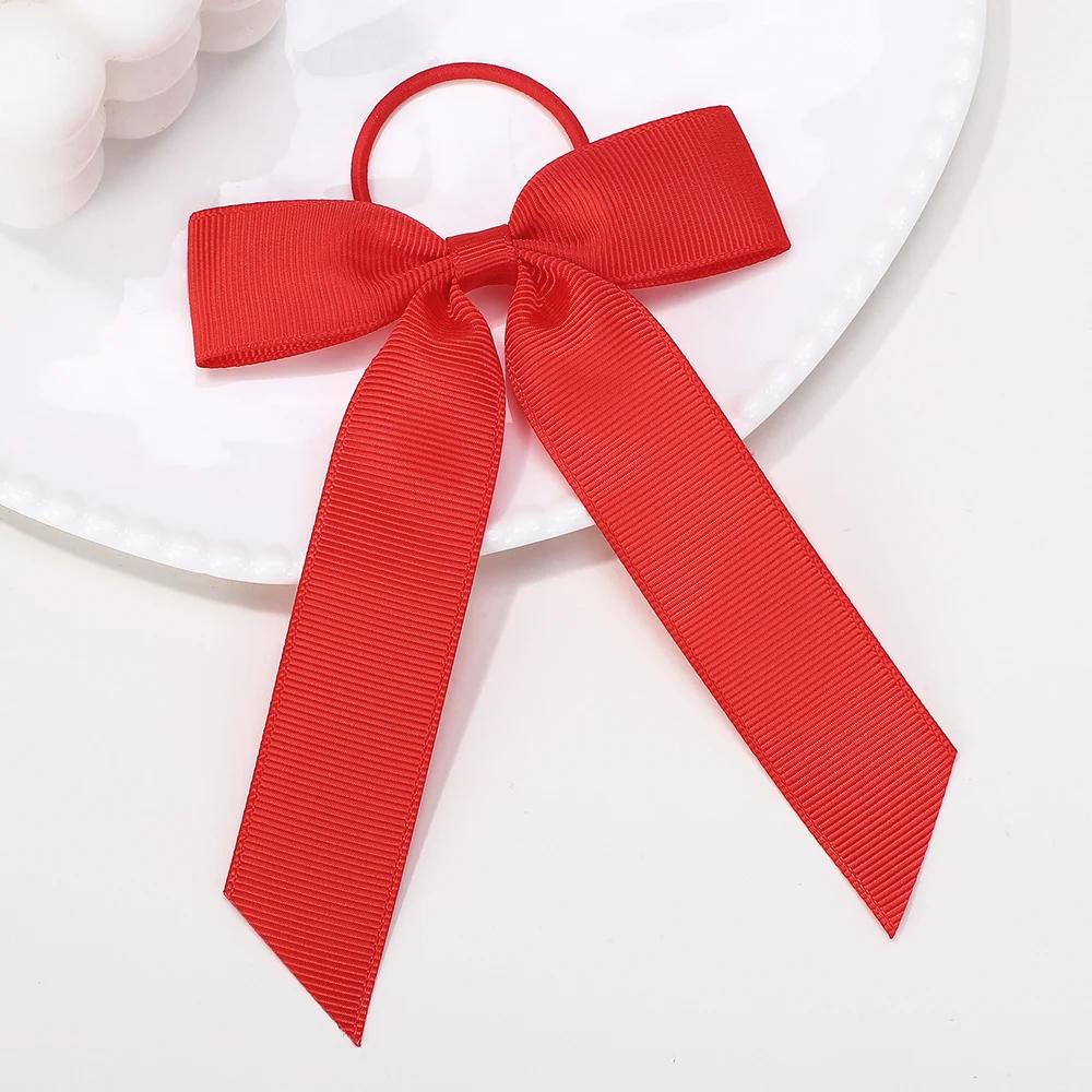 Süße Schleifen-Haarbänder Kleinkind Cheer-Schleife Haargummi Kinder Mode Einfarbig für Mädchen Kinder Party Kopfbedeckung Haaraccessoires