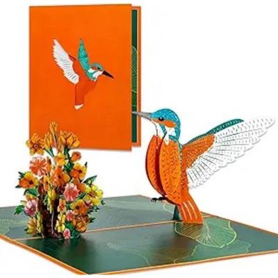 Wyskakująca kartka z kolibrem - 3D wyskakujący prezent urodzinowy z kolibrem na każdą okazję - Dzień Matki Dzień Dziękczynienia dla Kobiet Mamy Żony Babci Siostry