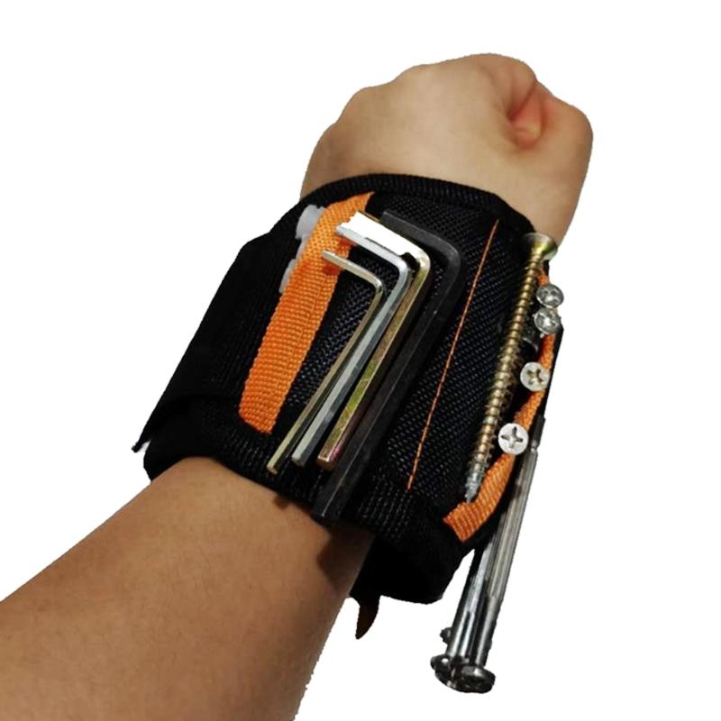 Verstellbares magnetisches Armband-Organizer-Werkzeughalter zum sicheren Halten von Schrauben, Muttern und kleinen Werkzeugen Reparatur Bauwesen