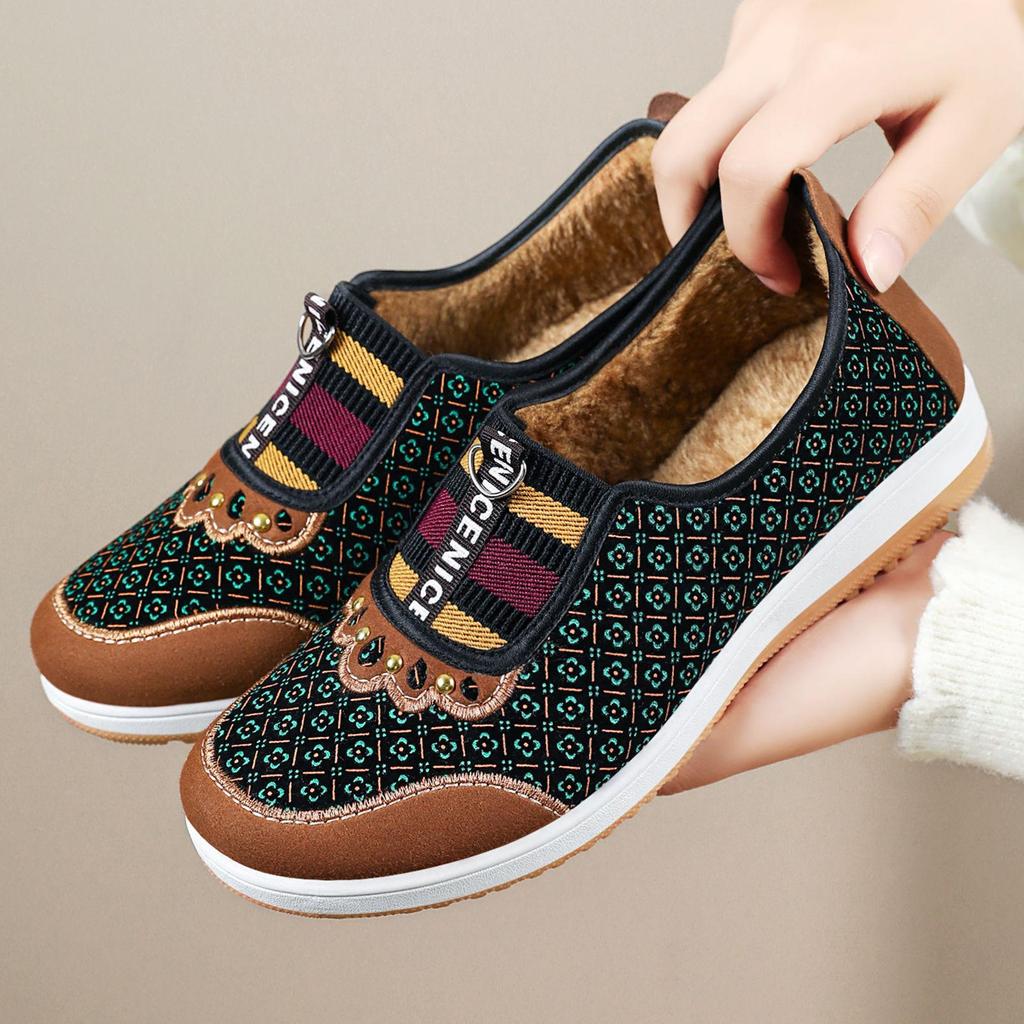 Women's Plush Winter Cotton Ankle Boots - Warm, Non-Slip, Fashionable Slip-Ons