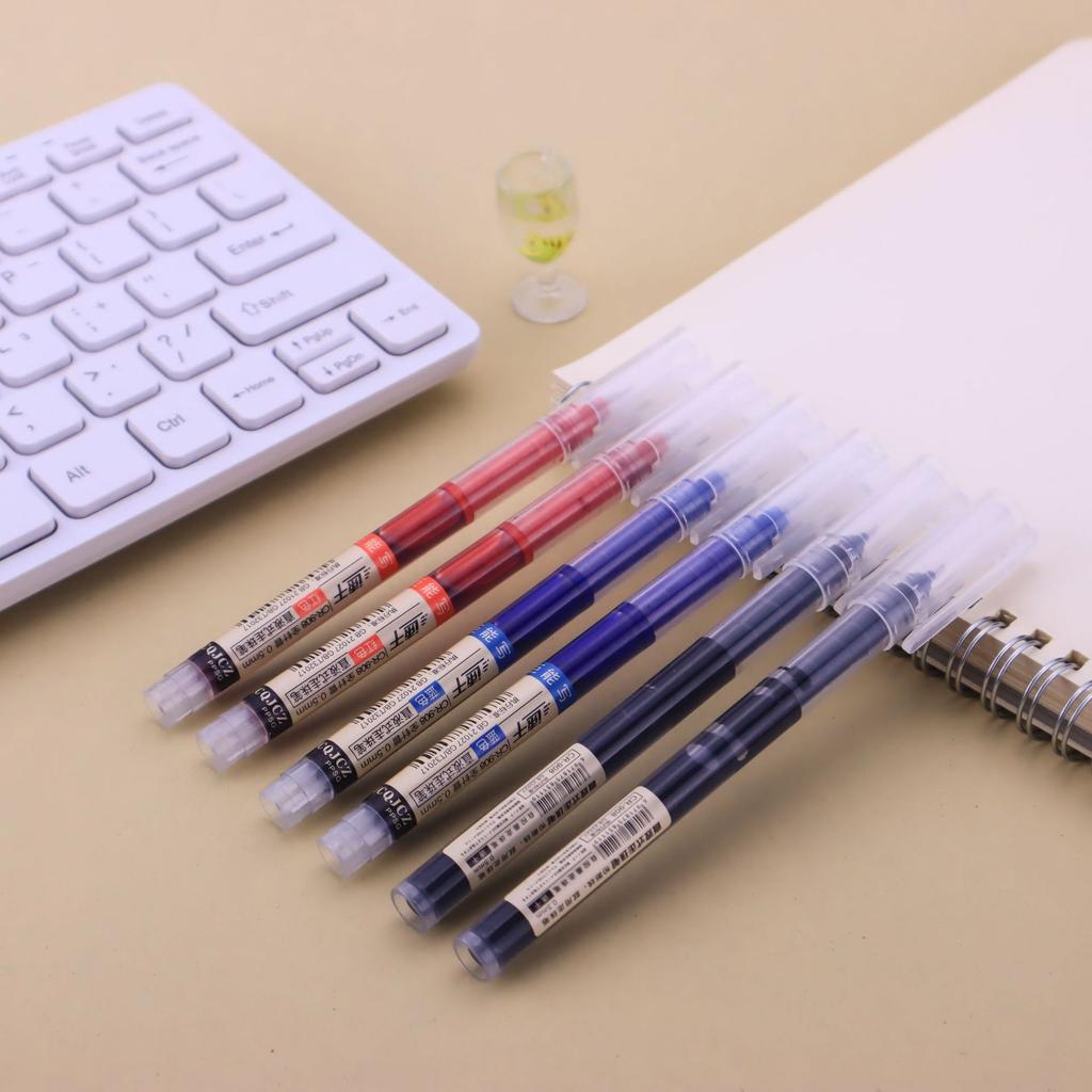 Large Capacity Quick Drying Straight Liquid Ballpoint Student Creative Kawai Stationery Exam Brushing Office Gel Pen Wholesale
